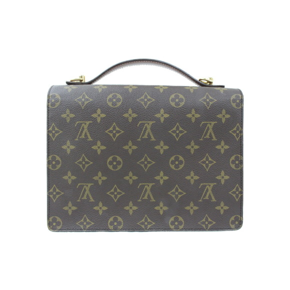 Louis Vuitton Tan Brown Monceau Handbag Monogram - Picture 1 of 14